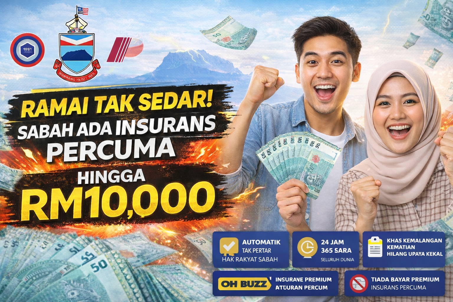 🔥 Ramai Tak Sedar! Rakyat Sabah Rupanya Dilindungi Insurans Percuma Hingga RM10,000